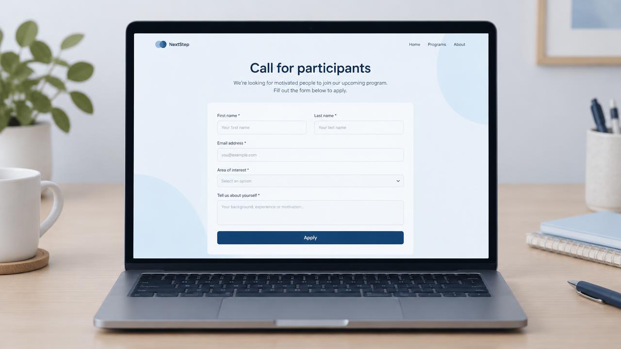 Call for participants and application form