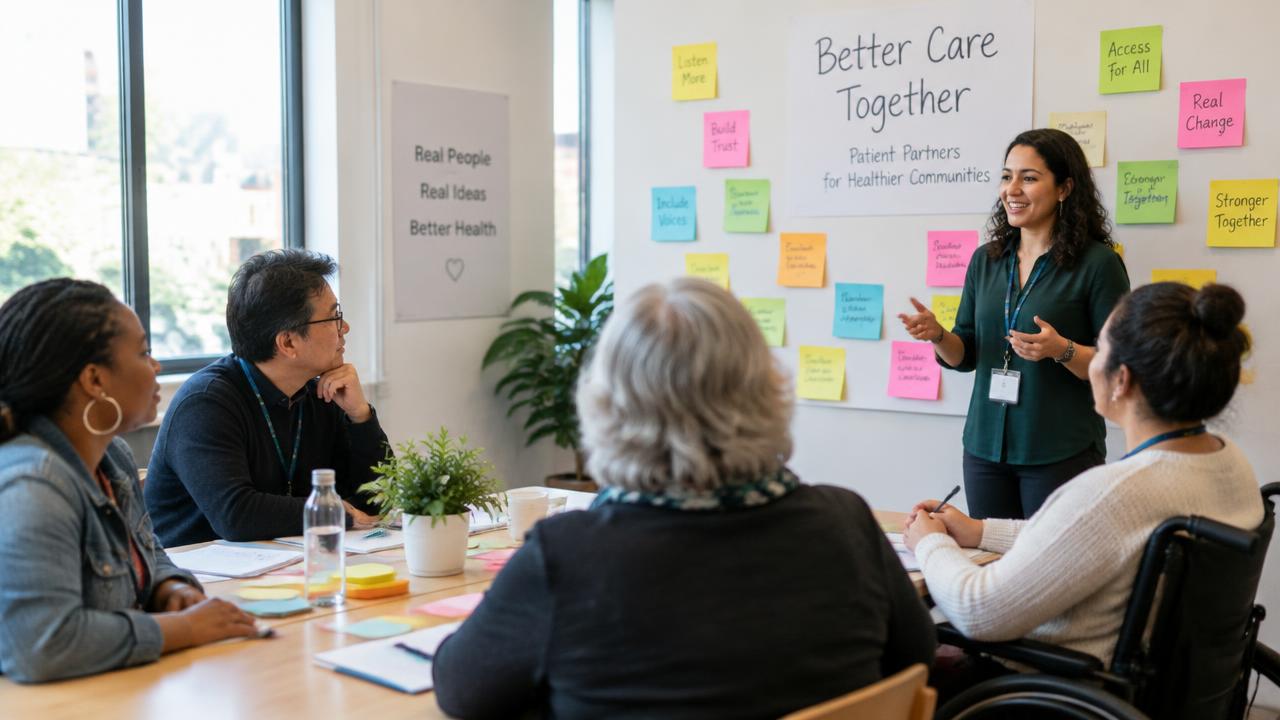 Patient partners in an advisory board workshop